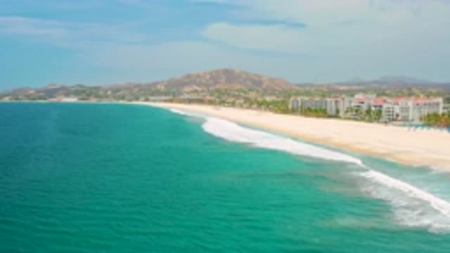 SAN JOSE DEL CABO MEXICO-2020: Sea Wind Nature Village Waves Trees Plants Houses