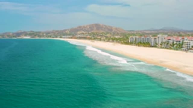 SAN JOSE DEL CABO MEXICO-2020: Ocean Waves Crashing Onto Beach Near Ocean-Side