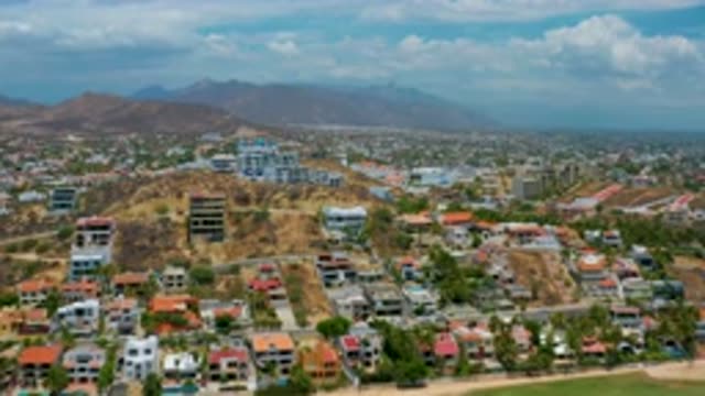 SAN JOSE DEL CABO MEXICO-2020: Moving View Over City