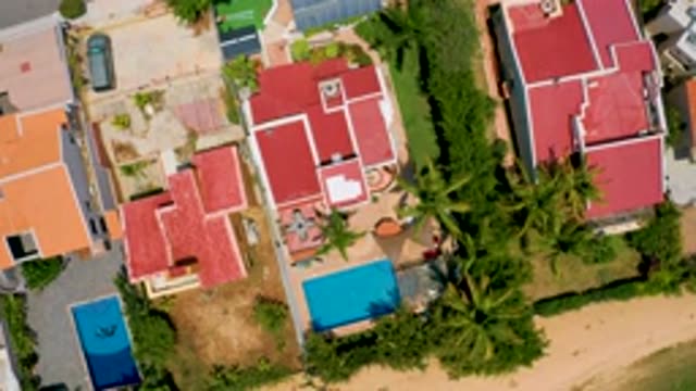 SAN JOSE DEL CABO MEXICO-2020: The Aerial View Of A Residential Neighborhood