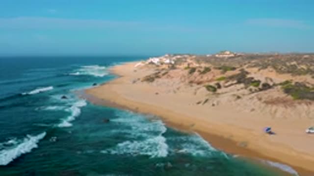 SHIPWRECKS BEACH BCS MEXICO-2020: Sea Water Movement Near Ground