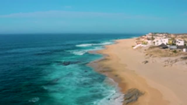 SHIPWRECKS BEACH BCS MEXICO-2020: A Housing Settlement Sits On A Large Sand Dune
