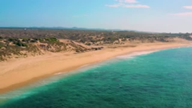 SHIPWRECKS BEACH BCS MEXICO-2020: Beach At Tide With Beautiful Turquoise Water