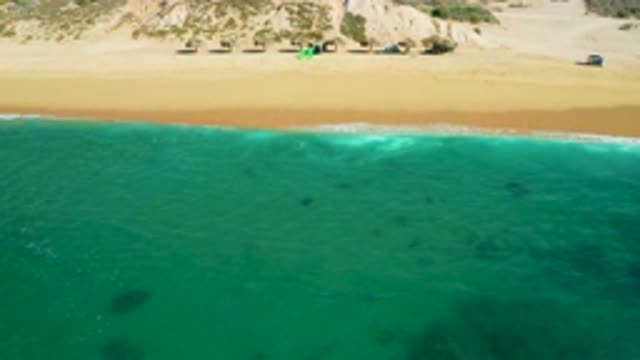 SHIPWRECKS BEACH BCS MEXICO-2020: Clear Blue Ocean Breaks On Beach Shore In