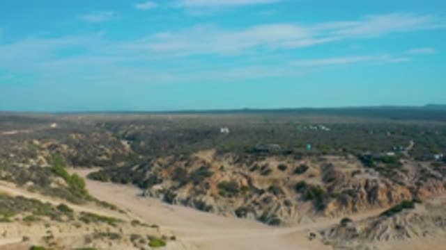 SHIPWRECKS BEACH BCS MEXICO-2020: Vast Blue Sky With White Clouds and Green Trees