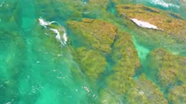 SHIPWRECKS BEACH BCS MEXICO-2020: Sea Waves Hitting Rocks Surrounded By Sea