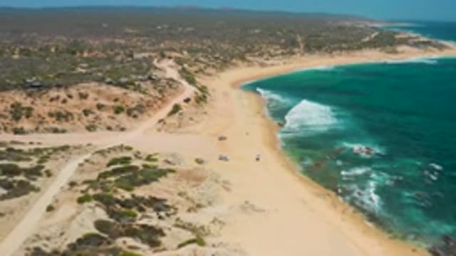 SHIPWRECKS BEACH BCS MEXICO-2020: Aerial View Of Ocean And Coastal Landscape