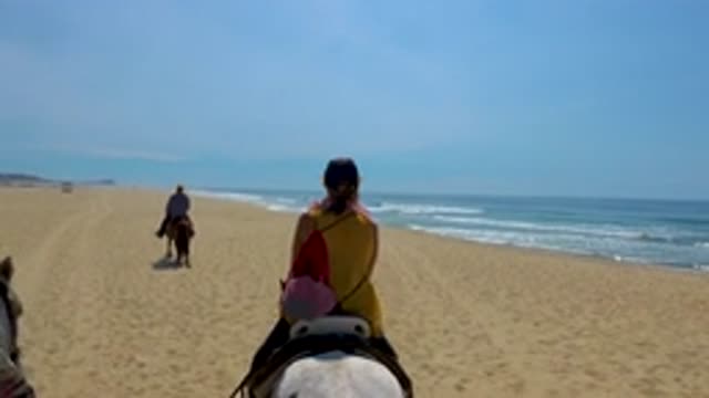 SAN JOSE DEL CABO MEXICO-2020: Horseback Riding At The Beach