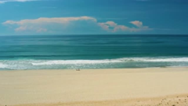 SAN JOSE DEL CABO MEXICO-2020: Vast Blue Sky With White Clouds Over Long Beach