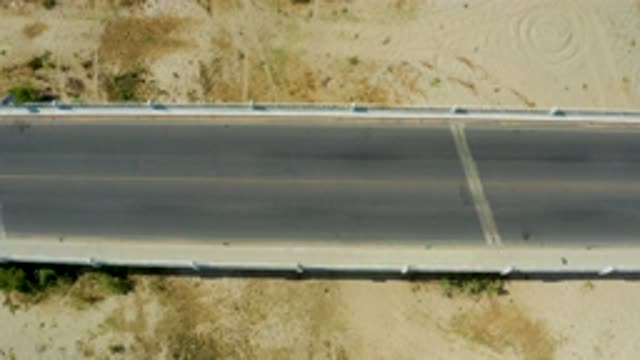 SAN JOSE DEL CABO MEXICO-2020: Section of Blacktopped Road with Counting Strip