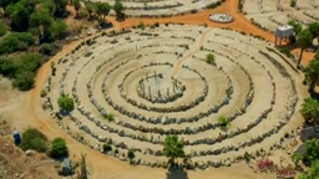 SAN JOSE DEL CABO MEXICO-2020: Circular Type Design Small And Tall Green Trees