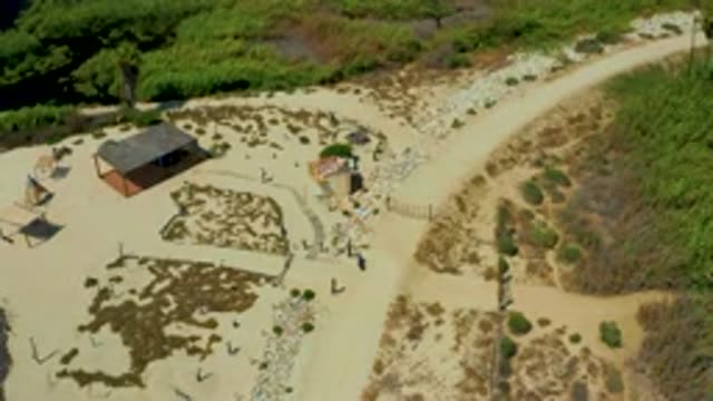 SAN JOSE DEL CABO MEXICO-2020: A Person Walks Under The Shelter