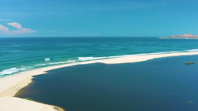 SAN JOSE DEL CABO MEXICO-2020: Vast Blue Sky With White Clouds Over Long Beach