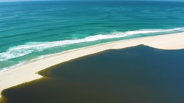 SAN JOSE DEL CABO MEXICO-2020: Aerial Footage Of Beautiful Waves Crash Against Shore