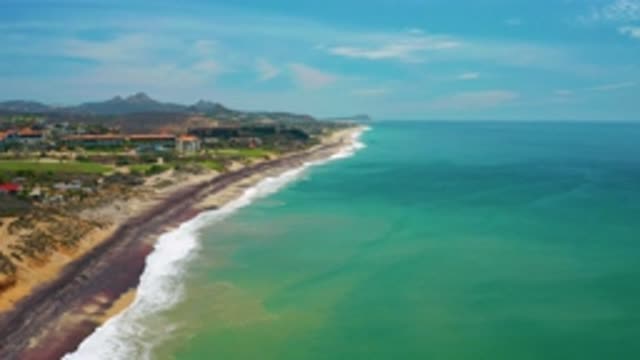 SAN JOSE DEL CABO MEXICO-2020: Beautiful Sea Coast With Emerald Green Waters
