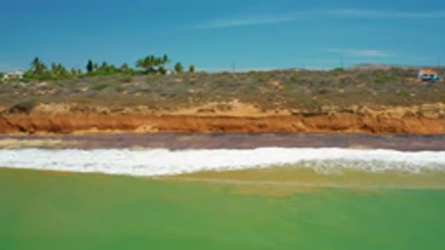 SAN JOSE DEL CABO MEXICO-2020: Green Sea Water White Waves