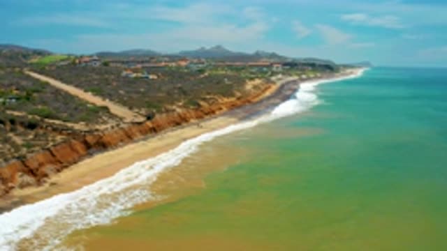 SAN JOSE DEL CABO MEXICO-2020: Aerial View Of A Wild Beach