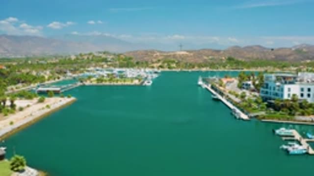 SAN JOSE DEL CABO MEXICO-2020: Resort With Ports And Buildings Surrounded By Mountains And Water