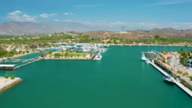 SAN JOSE DEL CABO MEXICO-2020: Still Water Hills And Green Scenery