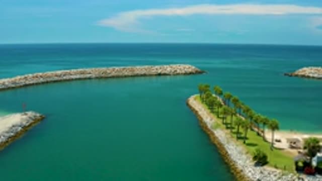 SAN JOSE DEL CABO MEXICO-2020: The Rocky Edges Of An Island With A Curl Shape