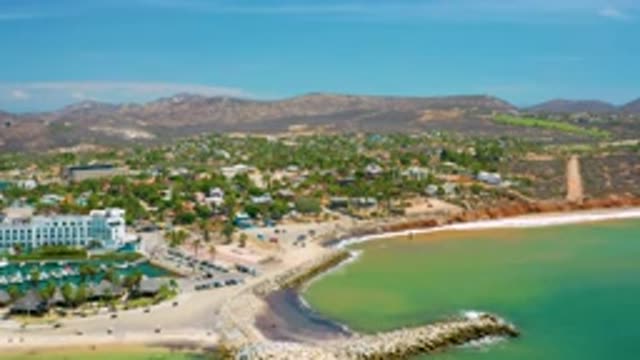 SAN JOSE DEL CABO MEXICO-2020: Beach Hotel Resort Sea Tropical Mountains Town