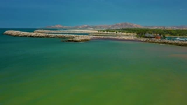 SAN JOSE DEL CABO MEXICO-2020: Drone Captures Panorama Of Secluded Island With