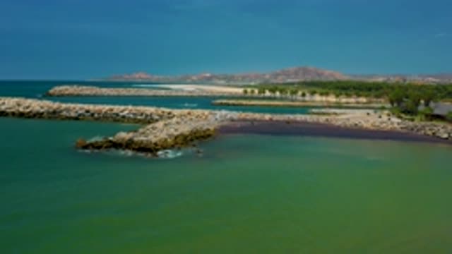 SAN JOSE DEL CABO MEXICO-2020: Big White Stones Arranged Inside Greenery
