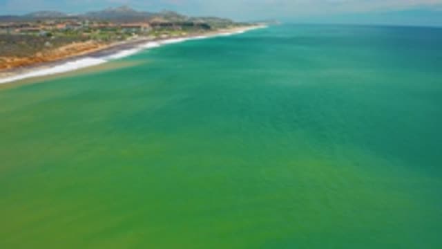 SAN JOSE DEL CABO MEXICO-2020: Blue Green Beautiful Sea With Small Coast In The