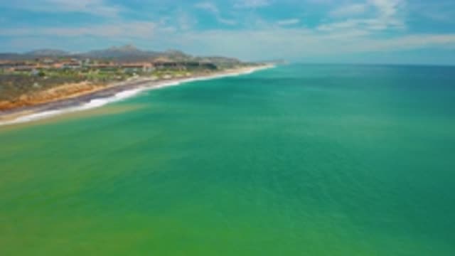 SAN JOSE DEL CABO MEXICO-2020: Emerald And Green Water Run Along Wild Beaches