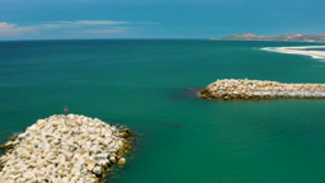 SAN JOSE DEL CABO MEXICO-2020: A Sea View Near A Rock Area
