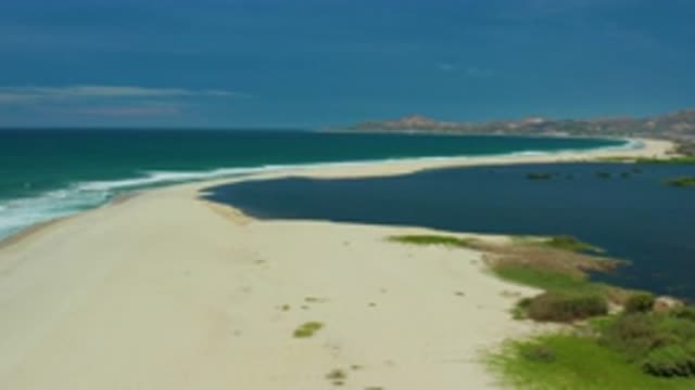 SAN JOSE DEL CABO MEXICO-2020: Windswept Tropical Coastline With Ocean Waves