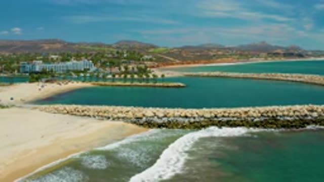 SAN JOSE DEL CABO MEXICO-2020: Beach Holiday Resort With Beautiful Blue Sea