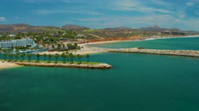 SAN JOSE DEL CABO MEXICO-2020: White Big Stones Arranged In The Sea White Tall