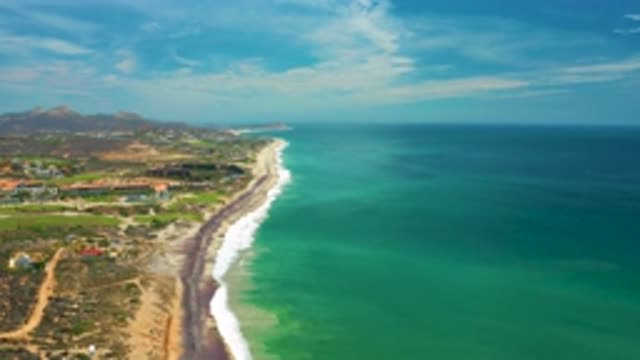 SAN JOSE DEL CABO MEXICO-2020: A Beach With Clear Blue And Bright Sunshine