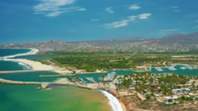 SAN JOSE DEL CABO MEXICO-2020: Buildings Built Near A Mouth Separated From The Sea