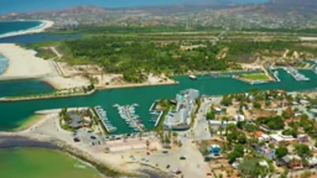 SAN JOSE DEL CABO MEXICO-2020: Yacht at Port in Paradise Resort