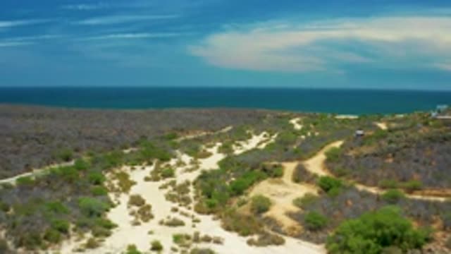 SAN JOSE DEL CABO MEXICO-2020: Bare Land Near Water Bushes And Trails