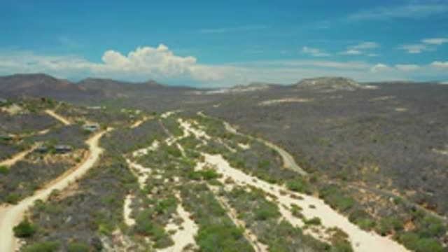 SAN JOSE DEL CABO MEXICO-2020: Drone Footage Of Desert Environment With Streaks