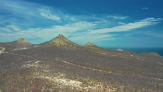 SAN JOSE DEL CABO MEXICO-2020: Tall Mountains Vast Space With Blue Sky With White Clouds