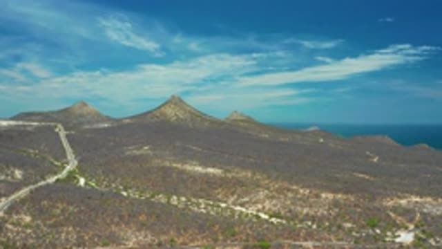 SAN JOSE DEL CABO MEXICO-2020: Road Winding Through The Landscape In A Sparsely Populated Area
