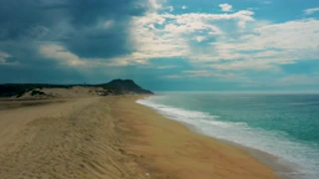 LAGUNA BEACH BCS MEXICO-2020: Drone View Of Beautiful Beach Front Near Enormous