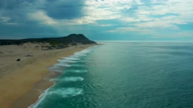 LAGUNA BEACH BCS MEXICO-2020: Beautiful Sunny Day Beach Big Currents Big Waves