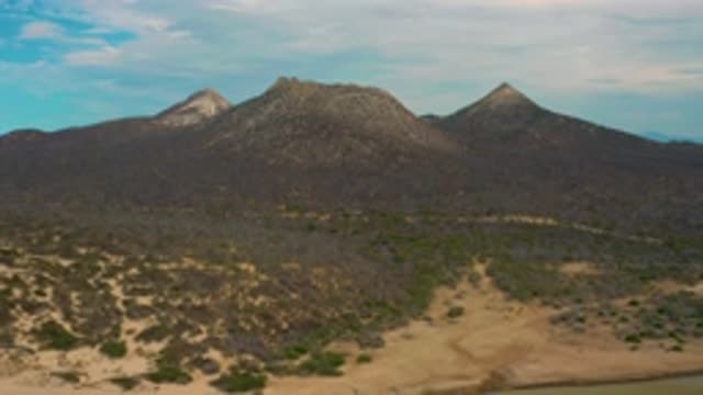 LAGUNA BEACH BCS MEXICO-2020: Overhead View Of Mountains On A Coastline With