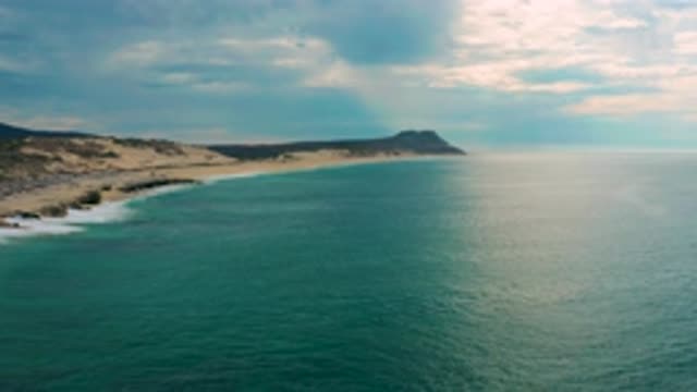 LAGUNA BEACH BCS MEXICO-2020: Vast Blue Sky With White Clouds Big Clear Sea With