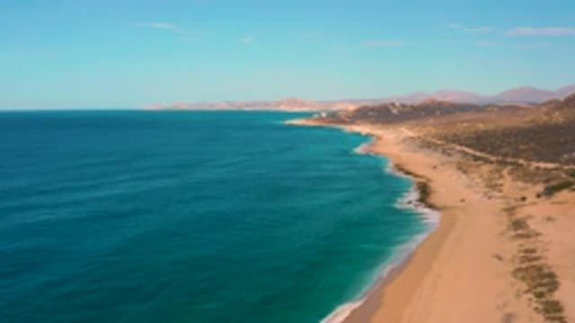 LAGUNA BEACH BCS MEXICO-2020: Video Showing Beach Water With Beach Shore And The