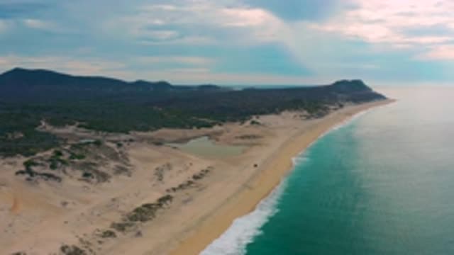 LAGUNA BEACH BCS MEXICO-2020: Video Showing Beach Water With Beach Shore And The Hills