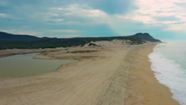 LAGUNA BEACH BCS MEXICO-2020: Beautiful White Sandy Beach With Tracks On The