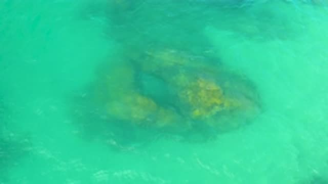 LAGUNA BEACH BCS MEXICO-2020: Clear Pure Blue Sea Water With Strong Rocks Inside