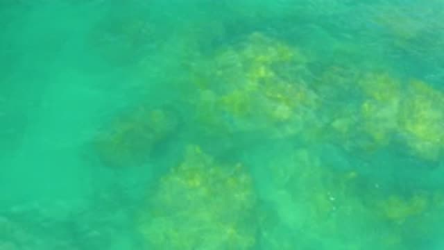 LAGUNA BEACH BCS MEXICO-2020: Rocks Barely Visible On The Bottom Of Rippling Water