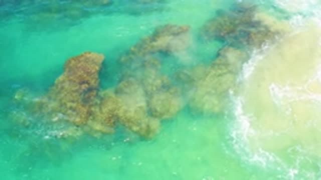 LAGUNA BEACH BCS MEXICO-2020: Big Solid Rocks On A Clear Deep Ocean